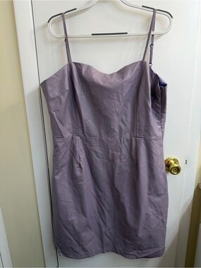 Vegan leather lilac dress